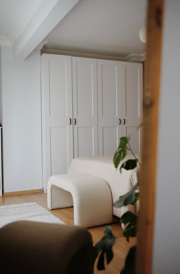 Pouffe Nu Bänk - Vit