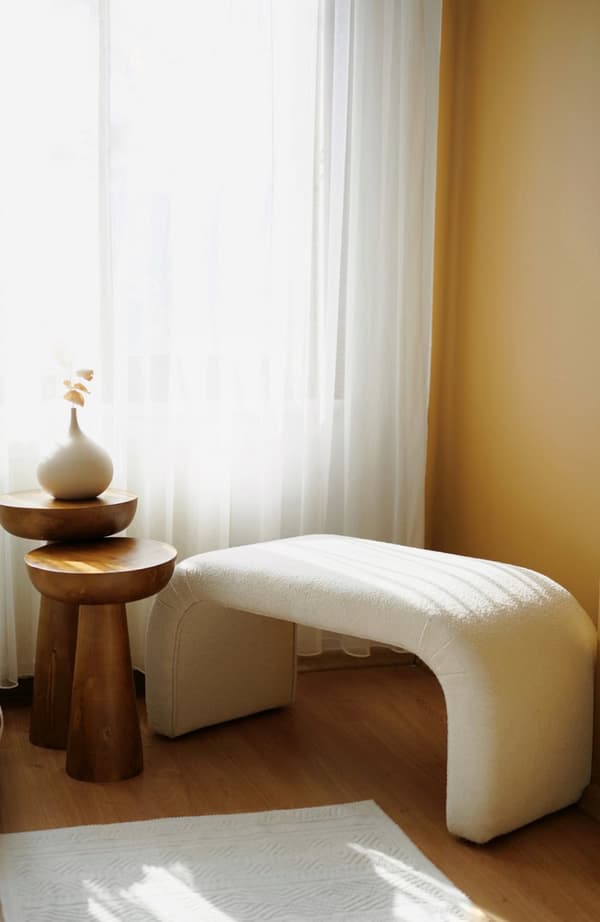 Pouffe Nu Bänk - Vit