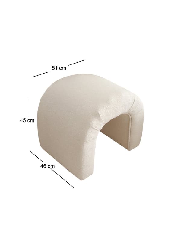 Pouffe Nu Teddy - Krem