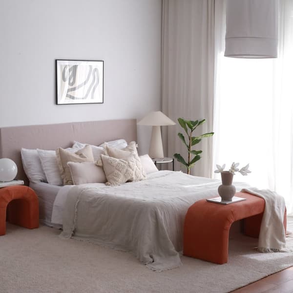 Pouffe Nu Bench - Coral