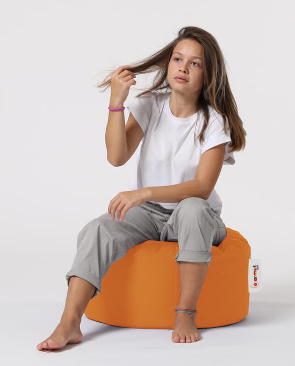 Hagepuff Rund Puff - Oransje