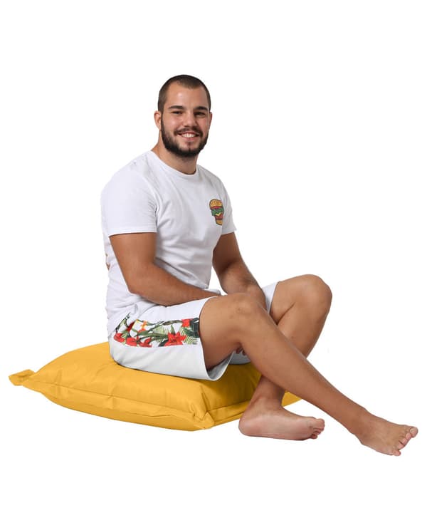 Hagepute Putepuf 70x70 - Gul
