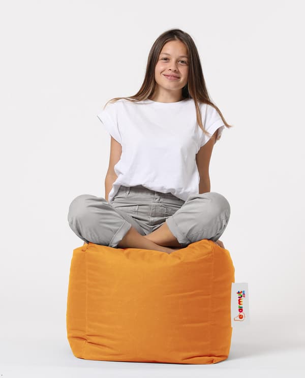 Hagepuff Firkantet puff - Oransje