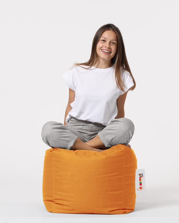 Hagepuff Firkantet puff - Oransje