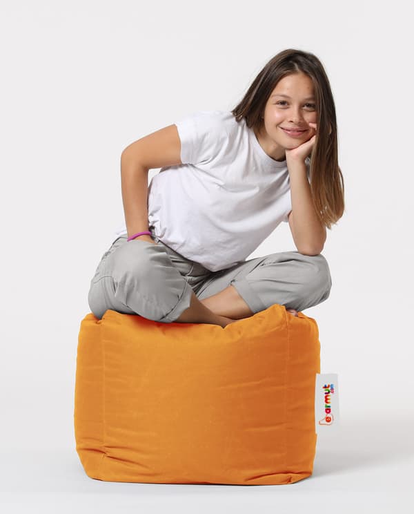 Hagepuff Firkantet puff - Oransje