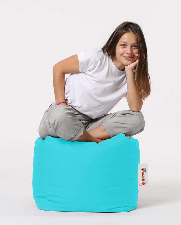 Garden Pouff Square Pouf - turkoosi