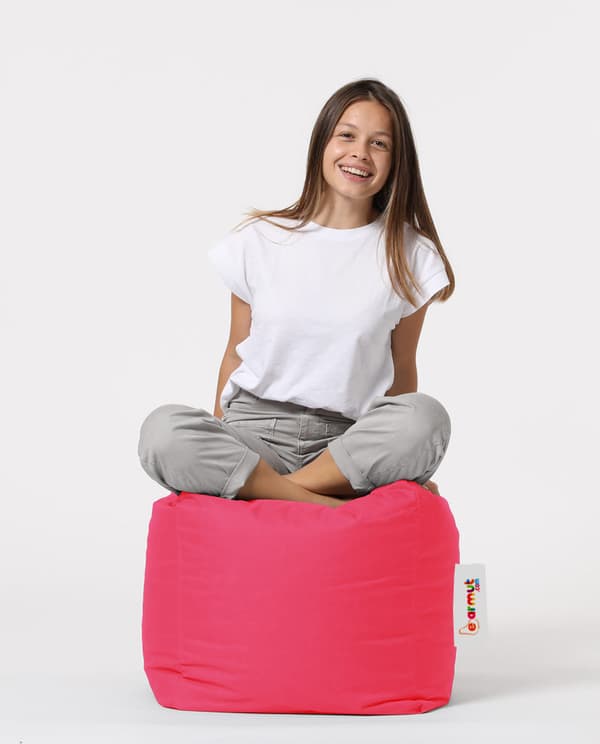 Hagepuff Firkantet puff - Rosa