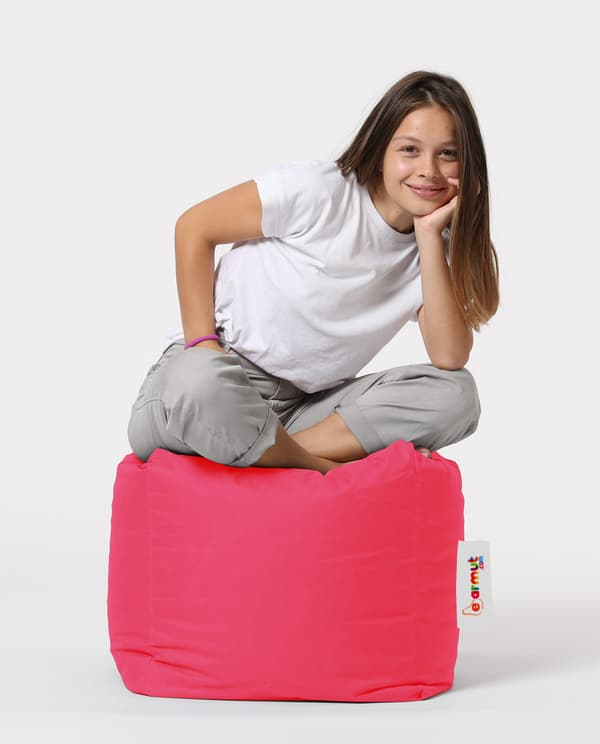 Hagepuff Firkantet puff - Rosa