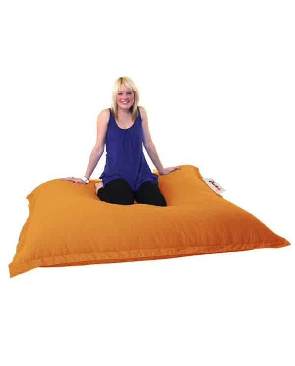 Garden Bean Bag Pute Puff 100x100 - Oransje