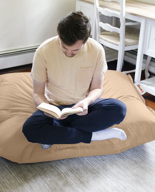 Garden Bean Bag Pute Puff 100x100 - Mink