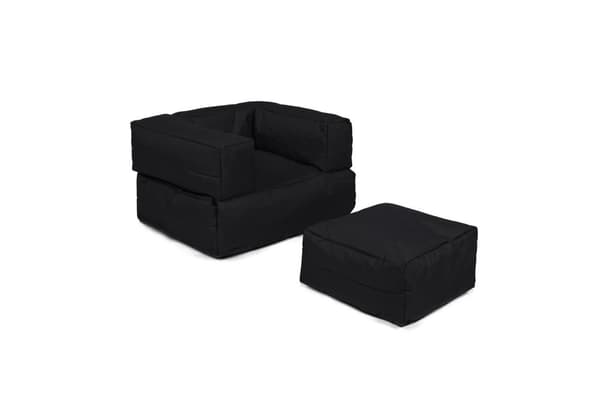 Garden Bean Bag Kids Single Seat Puff - Svart