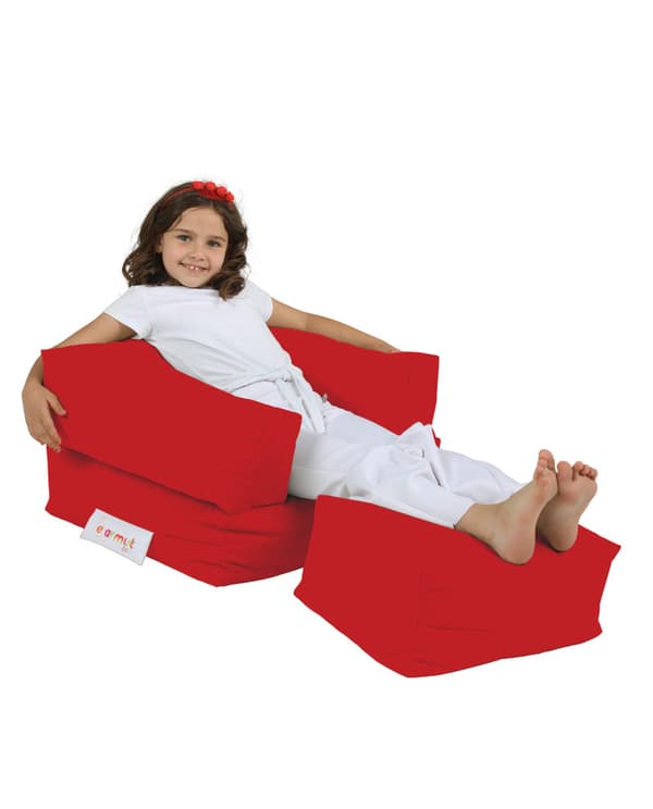 Garden Bean Bag Kids Single Seat Puff - Rød