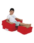 Miniatyrbilde 2 av 9: Garden Bean Bag Kids Single Seat Puff - Rød