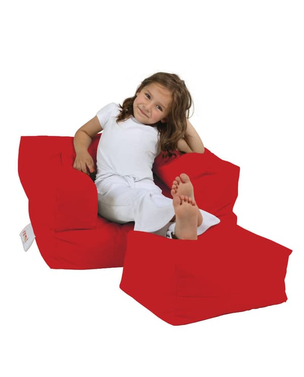 Garden Bean Bag Kids Single Seat Puff - Rød