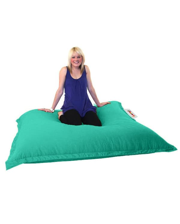 Trädgård Bean Bag Kudde Puff 100x100 - Turkos
