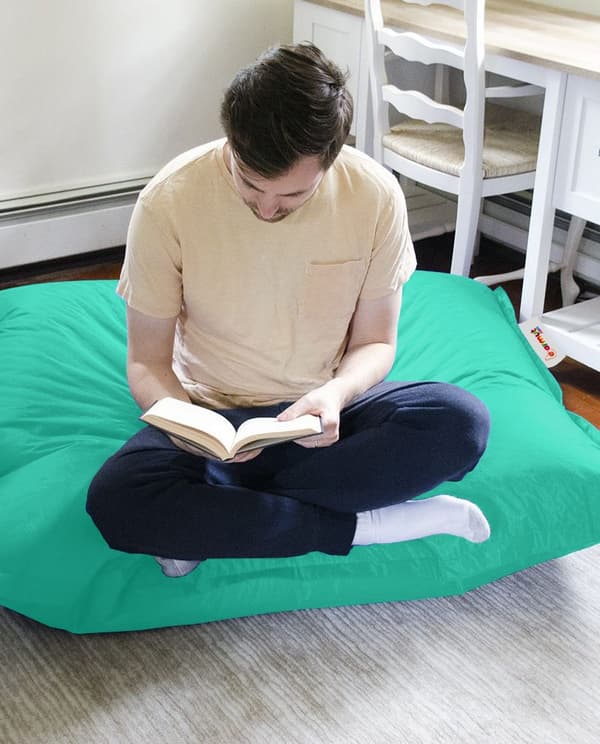 Trädgård Bean Bag Kudde Puff 100x100 - Turkos