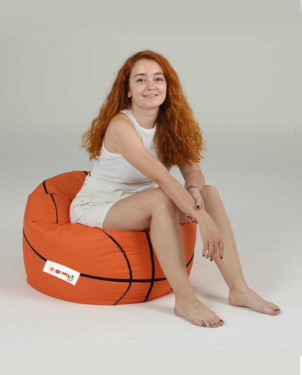Garden Bean Bag Basketball Kids Puff - Tile Red