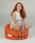 Miniatyrbilde 4 av 9: Garden Bean Bag Basketball Kids Puff - Tile Red