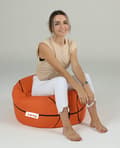 Miniatyrbilde 5 av 9: Garden Bean Bag Basketball Kids Puff - Tile Red