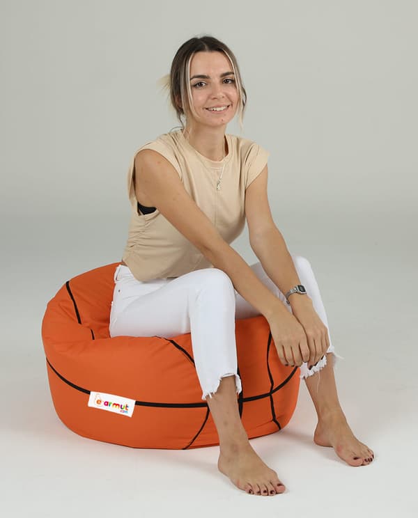 Garden Bean Bag Basketball Kids Puff - Tile Red
