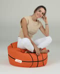 Miniatyrbilde 6 av 9: Garden Bean Bag Basketball Kids Puff - Tile Red