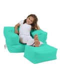 Miniatyrbilde 1 av 9: Garden Bean Bag Kids Single Seat Puff - Turkis