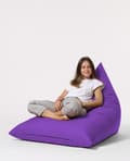 Miniatyrbilde 3 av 9: Garden Bean Bag Pyramid Big Bed Puf - Lilla