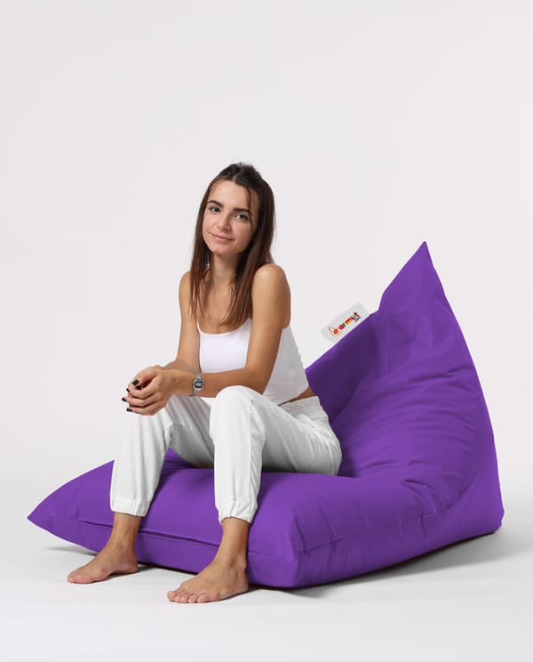 Garden Bean Bag Pyramid Big Bed Puf - Lilla