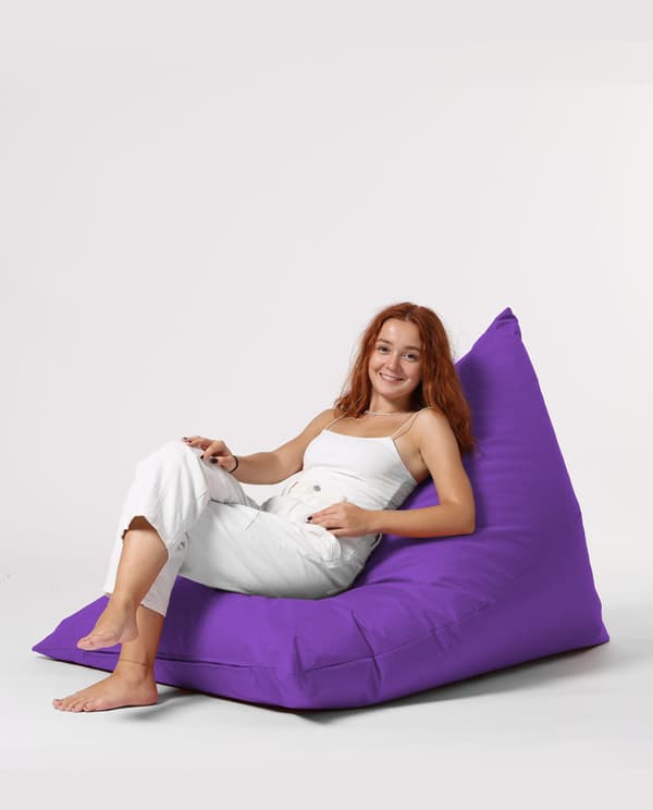 Garden Bean Bag Pyramid Big Bed Puf - Lilla