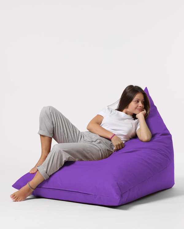 Garden Bean Bag Pyramid Big Bed Puf - Lilla