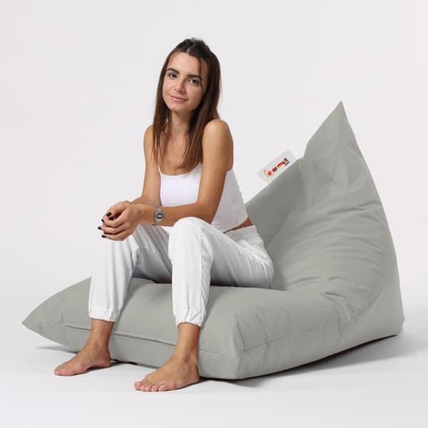Garden Bean Bag Pyramid Big Bed Puf - Fume