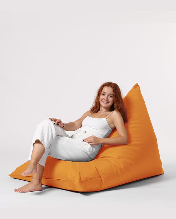 Garden Bean Bag Pyramid Big Bed Puf - Oransje