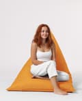 Miniatyrbilde 9 av 9: Garden Bean Bag Pyramid Big Bed Puf - Oransje