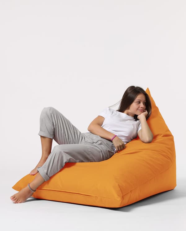 Garden Bean Bag Pyramid Big Bed Puf - Oransje