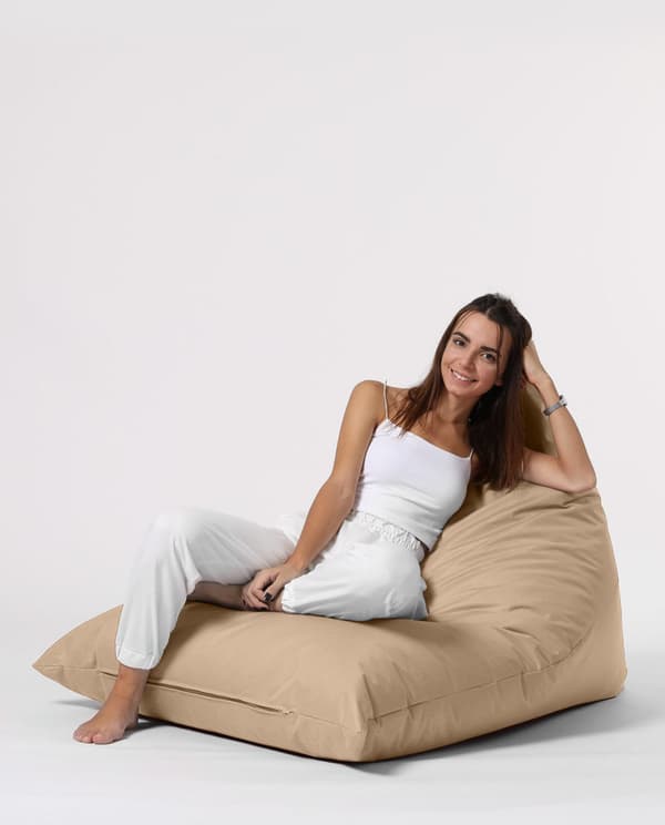 Garden Bean Bag Pyramid Big Bed Puf - Mink