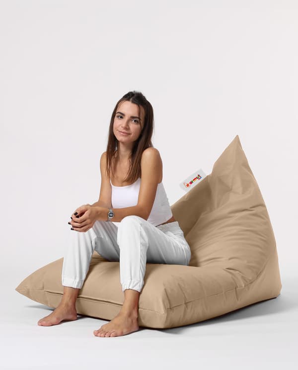 Garden Bean Bag Pyramid Big Bed Puf - Mink