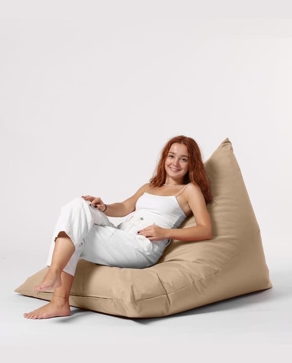 Garden Bean Bag Pyramid Big Bed Puf - Mink