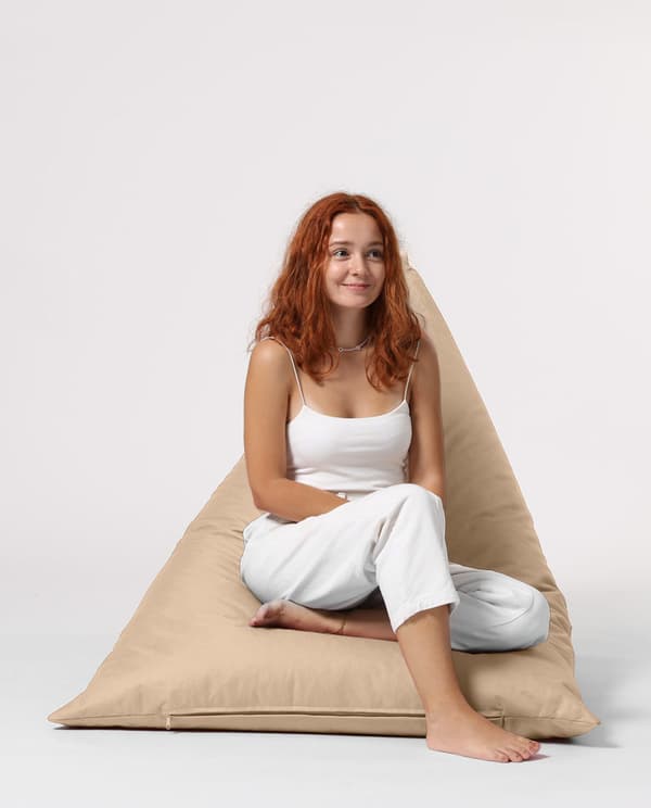 Garden Bean Bag Pyramid Big Bed Puf - Mink