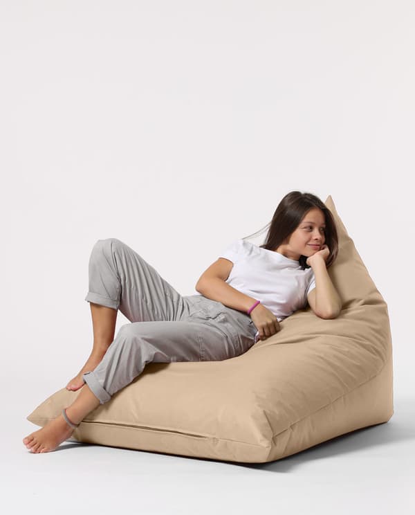Garden Bean Bag Pyramid Big Bed Puf - Mink