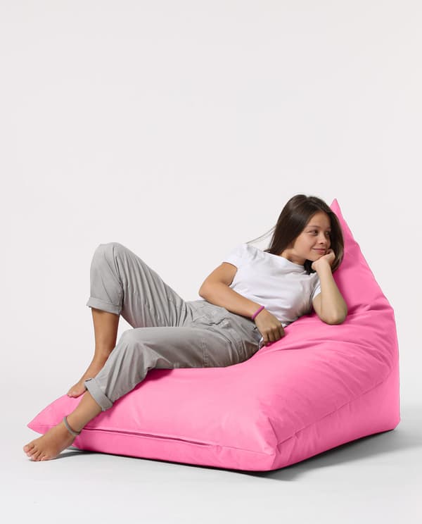 Garden Bean Bag Pyramid Big Bed Puf - Rosa