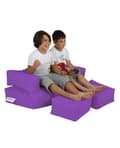 Miniatyrbilde 3 av 9: Garden Bean Bag Kids Dobbel Sete Puff - Lilla