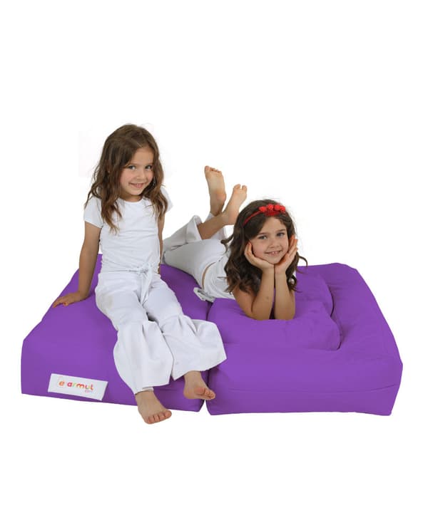 Garden Bean Bag Kids Dobbel Sete Puff - Lilla