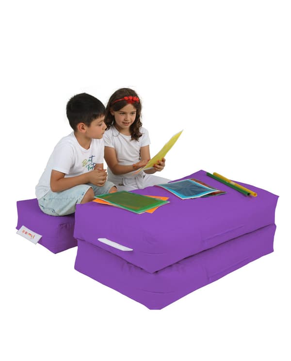 Garden Bean Bag Kids Dobbel Sete Puff - Lilla