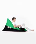 Miniatyrbilde 1 av 5: Hage Bean Bag Pyramid Stor Dobbel Farge Seng Puff - Grønn