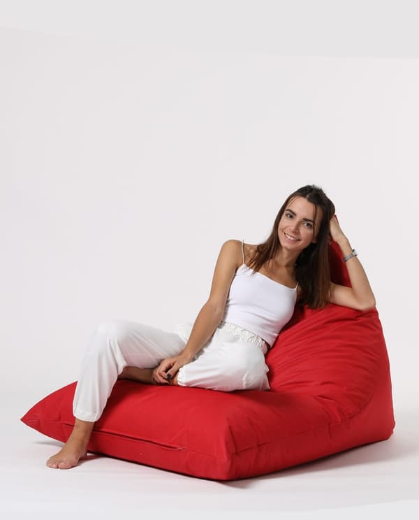 Garden Bean Bag Pyramid Big Bed Puf - Rød