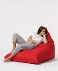 Miniatyrbilde 2 av 9: Garden Bean Bag Pyramid Big Bed Puf - Rød