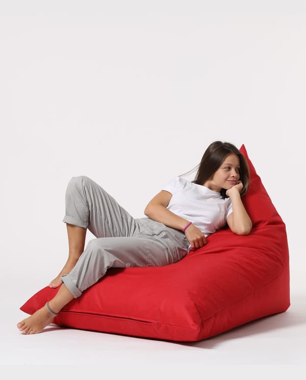 Garden Bean Bag Pyramid Big Bed Puf - Rød