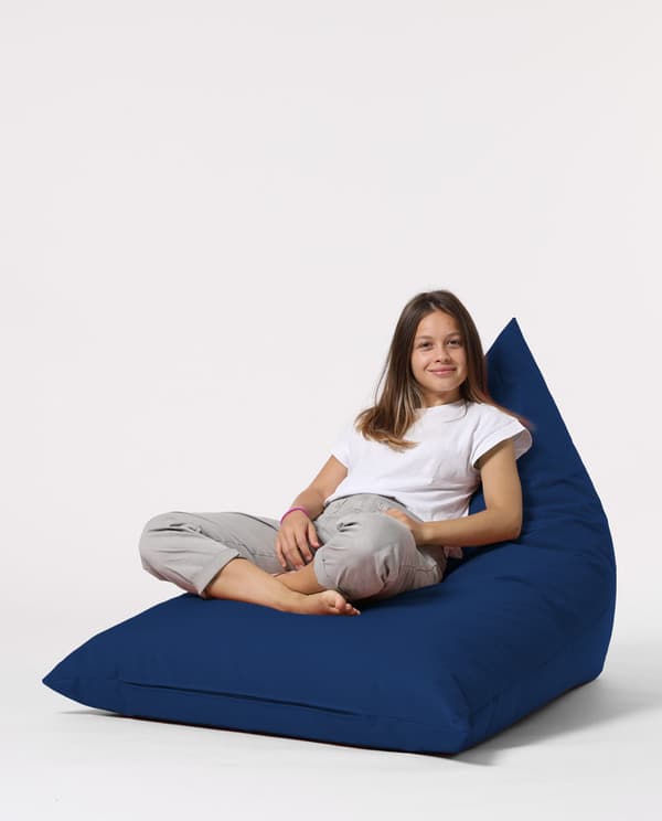 Garden Bean Bag Pyramid Big Bed Pouf - tummansininen