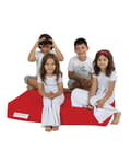 Miniatyrbild 6 av 9: Garden Bean Bag Kids Dubbelsits sittpuff - Röd