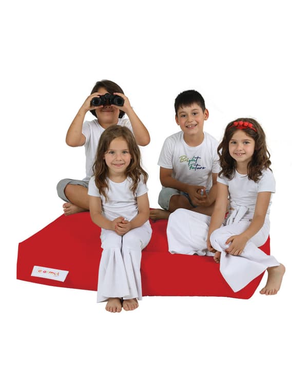 Garden Bean Bag Kids Dubbelsits sittpuff - Röd